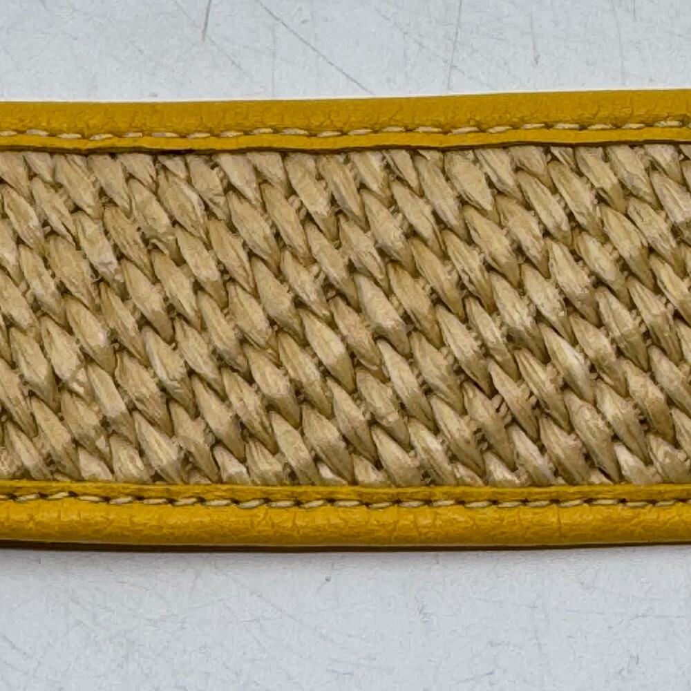 PRADA Yellow Leather & Rattan Belt - Picture 7 of 7